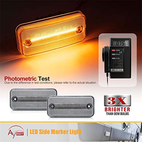 6 PCS 12V 8 LED Side Marker Lights Orange Amber - For Fiat Ducato Peugeot VW Trucks & Vans