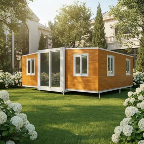Casas móviles modulares de lujo para la venta, casas prefabricadas con estructura de acero, casas prefabricadas para adultos, paquete plano prefabricado con paquete grueso con dormitorio, cocina y
