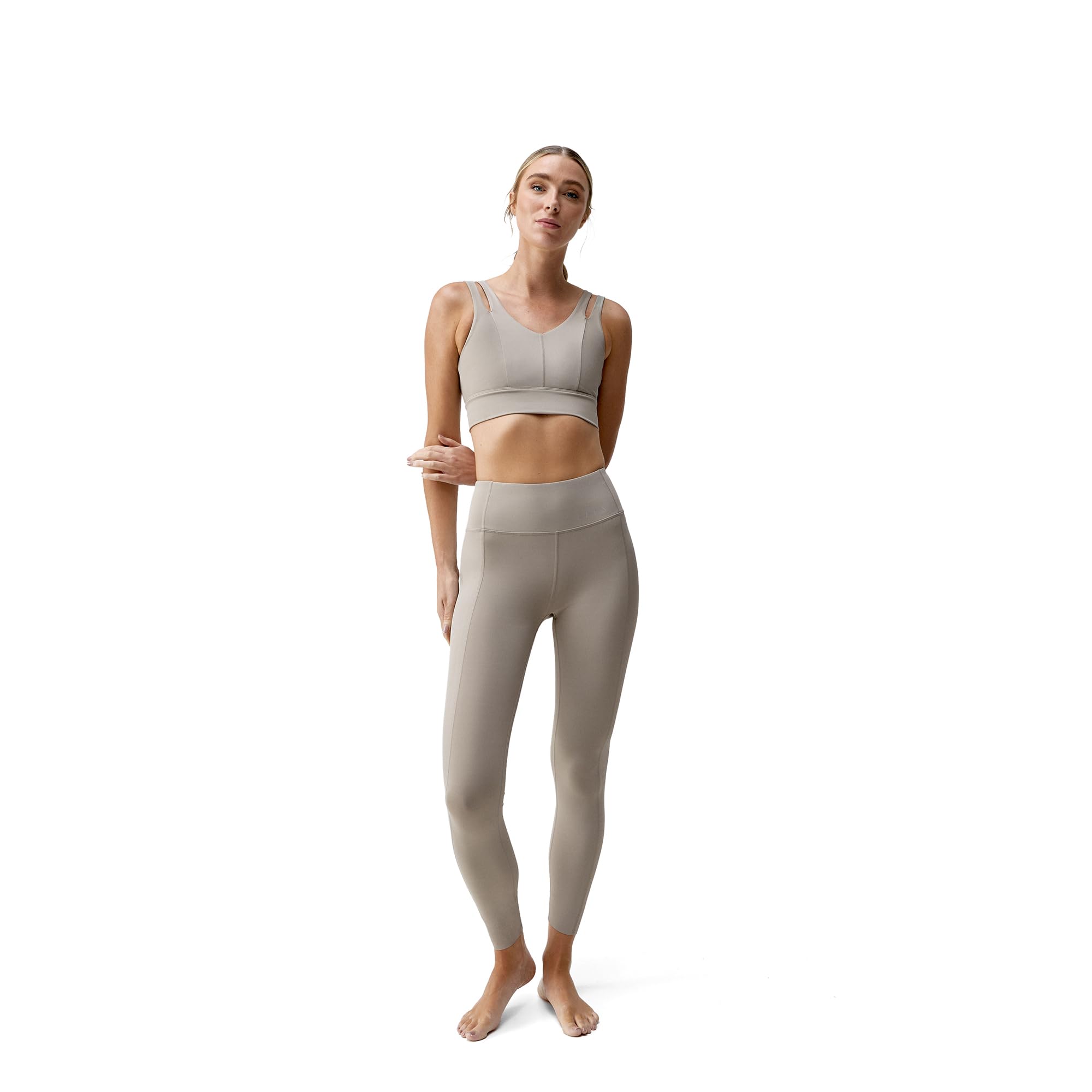 BORN Damskie Legginsy Maan Z Wysokim Stanem, Do Ćwiczeń, Biegania, Treningowe, Sportowe, 7/8 Z Wysokim Stanem