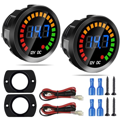 Safpovel 2PCS Waterproof Voltage Meter