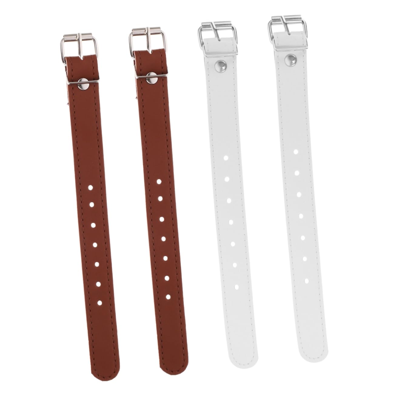 Zerodeko 2Pairs Bike Basket Straps Artificial Leather Bicycle Front Cargo Basket Belts for Secure Attachment to Bikes for Bike Accessories