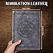 Fetinar 2025 Leather Vintage Journal Notebook,300 Pages,Leather Softcover Lined Journal Notebooks for Women Men,Notebook Journals for Writing Travel,Business,Office,Grey