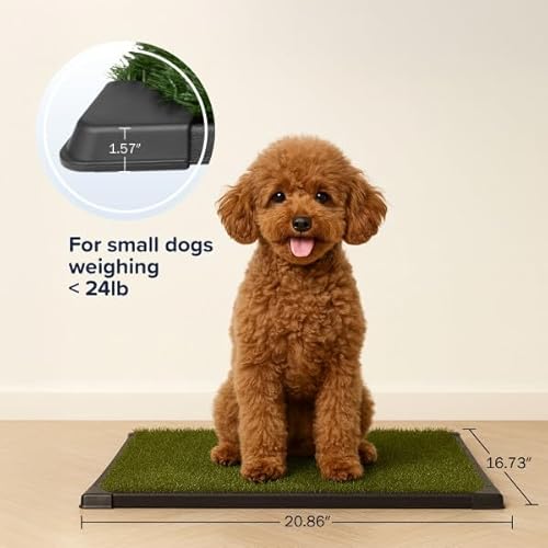 image for Artificial Grass Puppy Pee Pad for Dogs and Small Pets - 16x20 Reusabl