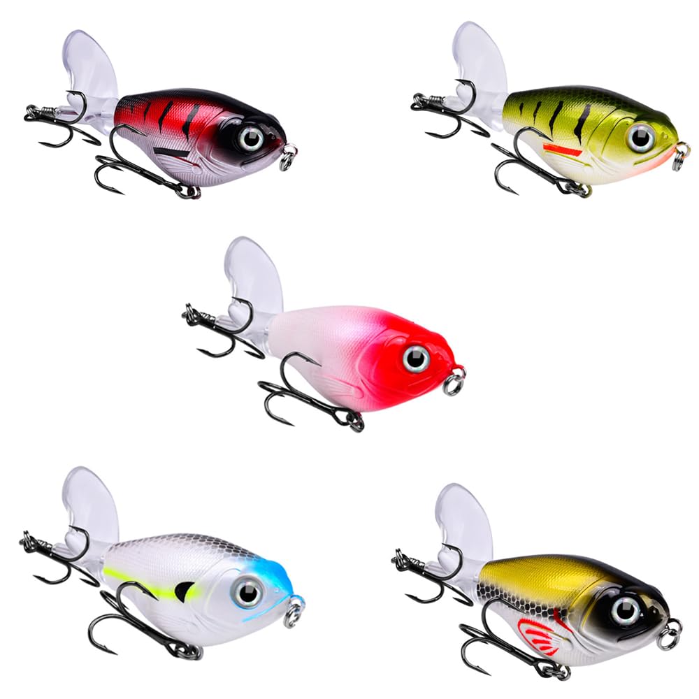 Lot de 5 leurres de pêche en mer 11,5 g - Appâts à lame métallique multifonction - Leurres de pêche au surf avec queues - Accessoires de pêche en mer pour bar, truite, eau salée, eau douce