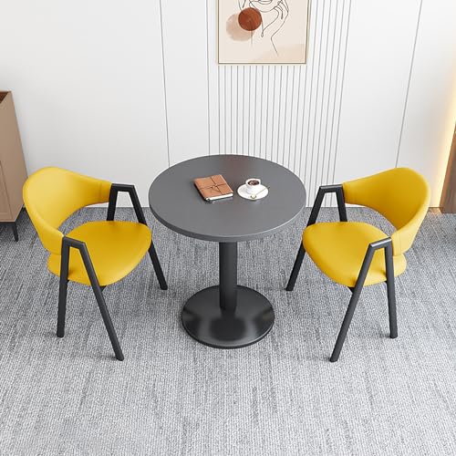 Este Conjunto de Muebles Que Ahorra Espacio Incluye una Mesa Redonda para negociaciones, mesas de Centro para recepción y sillas, Ideal para balcón, Sala de Estar, Comedor o Negocios.