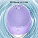 Facial Cleansing Brush, 3-in-1 Electric Soft Silicone Waterproof Face Scrubber, USB Rechargeable IPX7 Waterproof Sonic Vibrating Face Brush for Deep Cleansing, Gentle Exfoliating and Massaging
