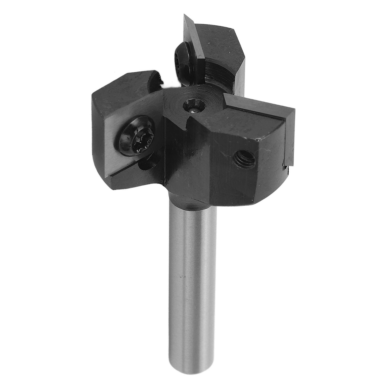 Inserto per fresa a spazzola, fresa per lavorazione del legno a 3 flauti con gambo da 8 mm, diametro di taglio da 1–1/4 pollici per piallatura, fresatura di scanalature e