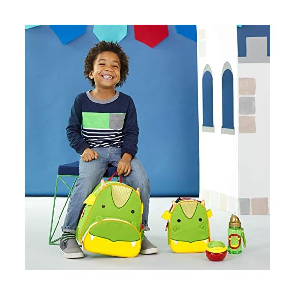 Skip Hop 212179 Zoo Lunchie Mini Vespertasche, für den Kindergarten – Drache, Rosa – Bild 8