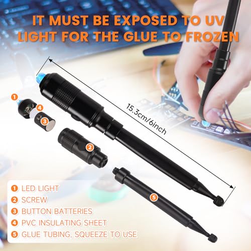 Realhunlee YYY001 Pro Uv Resin Liquid Plastic Welding Kit, Plastic Glass Repair For Home, Jewelry Super Glue Dryer Adhesive Epoxy Ultraviolet Uv Glue Light thumb #4