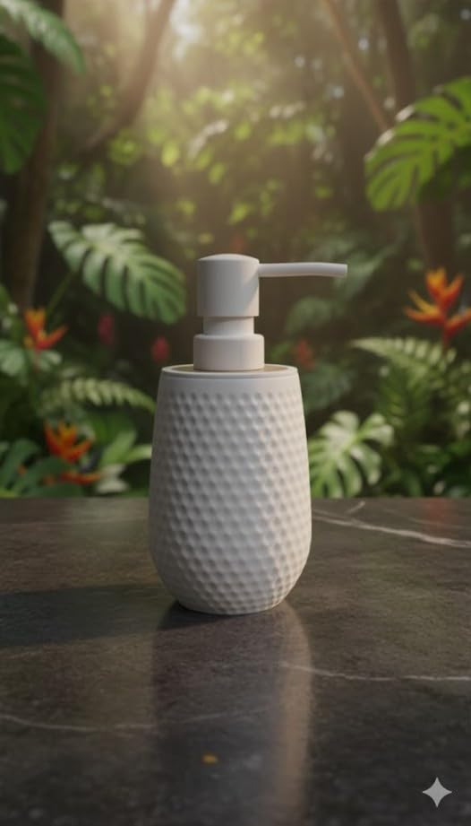 Image of Modern Acrylic Soap Dispenser Pump Bottle 330ml - Refillable Lotion, Shampoo, Hand Wash & Shower Gel Container for Kitchen or Bathroom Countertop (Pack of 1, Multicolor)