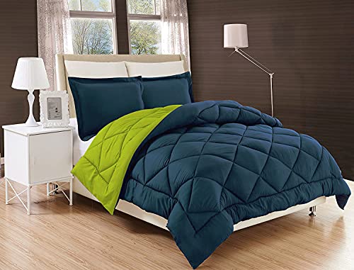Image of PINDIA 200 GSM Microfiber Single Bed Comforter /Blanket - 90 x 60 Inch, Green Blue