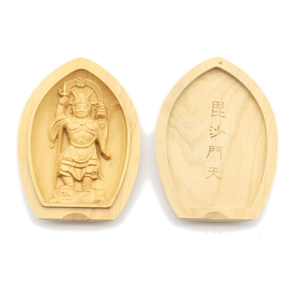 Amazon｜栗田こだわり仏像 【守り本尊】 毘沙門天 (蓮華形香合仏[懐中