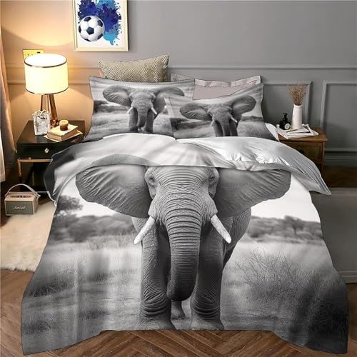 Housse de couette fleurie 3D Super King 260x220 cm en microfibre douce avec fermeture éclair - 6