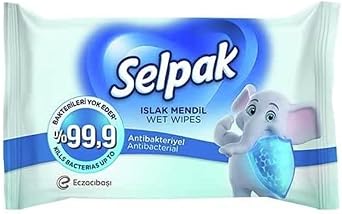 Selpak Pocket Wet Wipes Antibalterial 3 Pieces 1 x 3 Pieces
