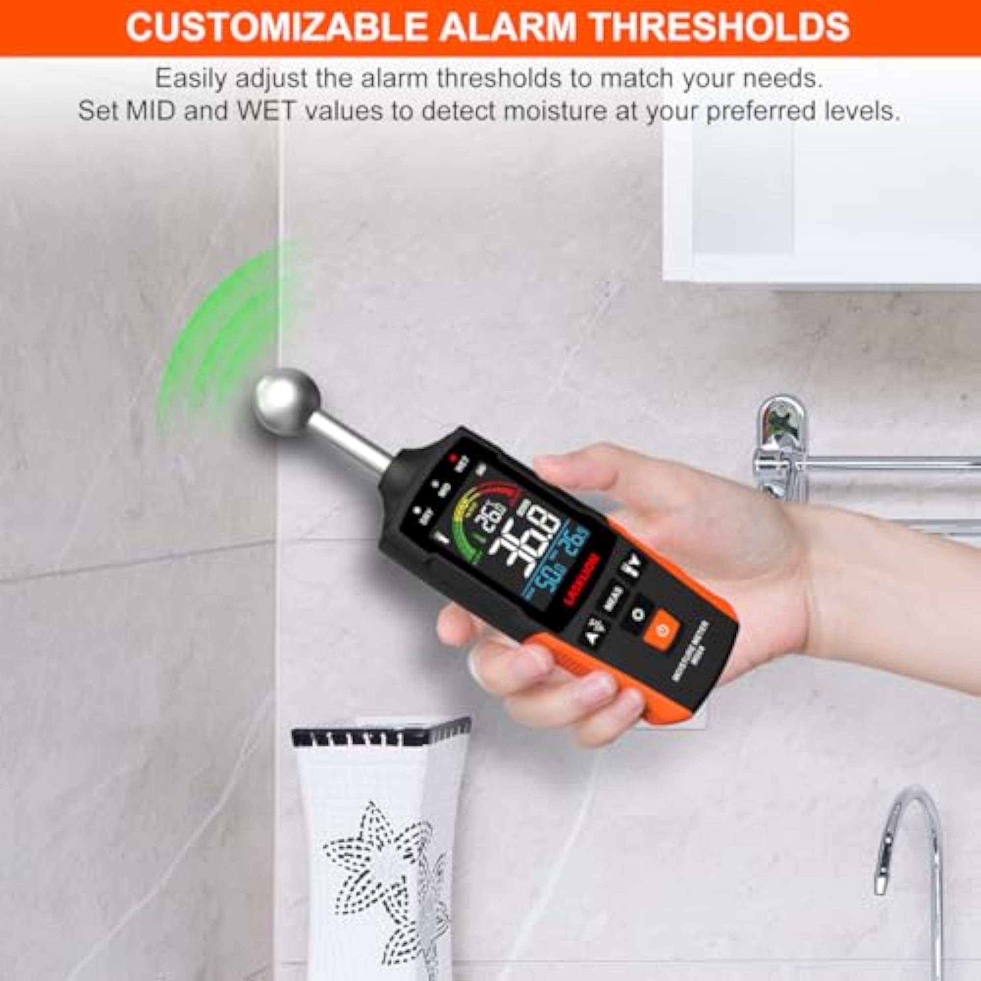 MS04 Pinless Moisture Meter with Ball Probe