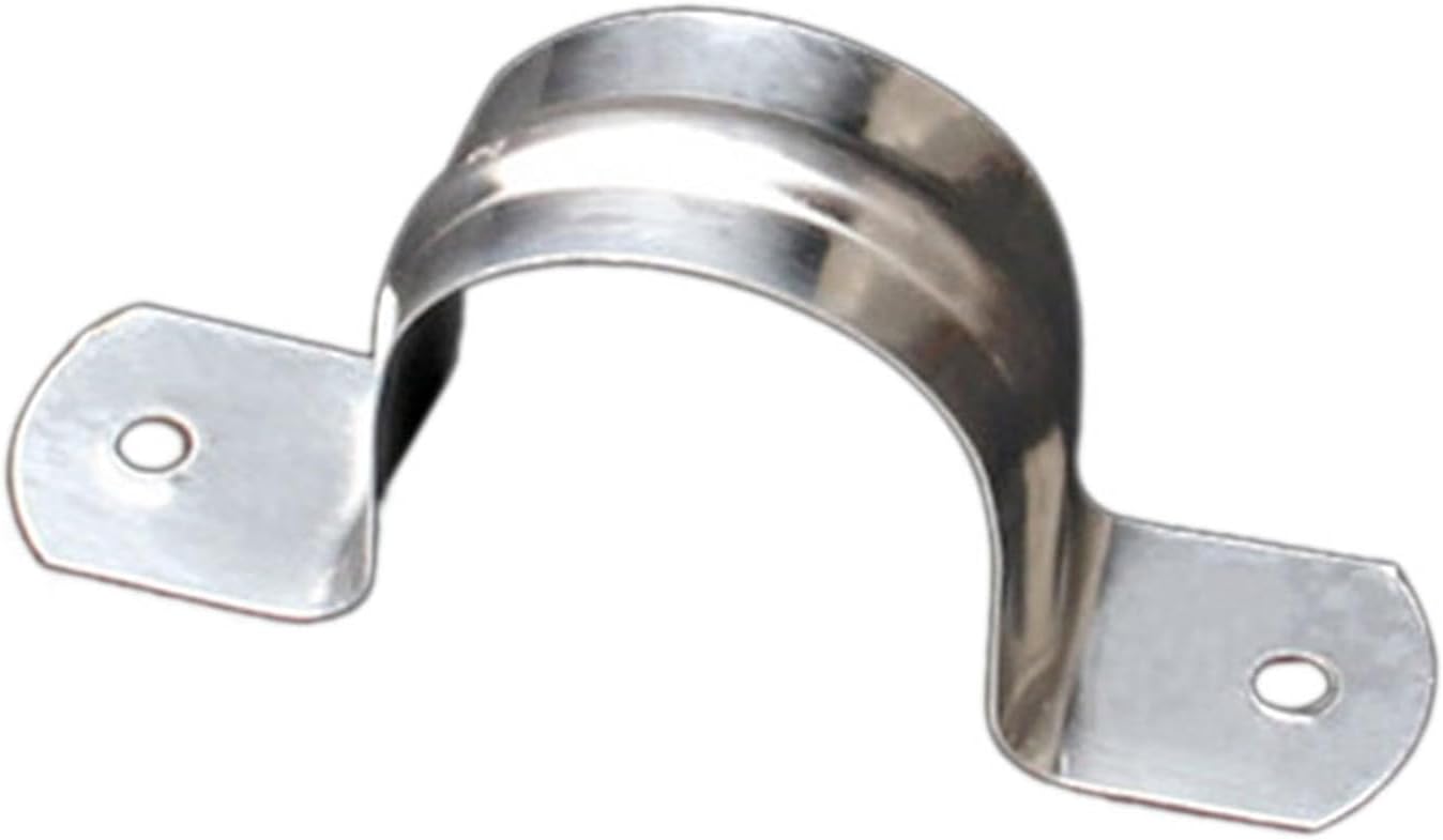 100/50個 パイプストラップクランプ 交換用 ステンレススチール 2穴 チューブストラップ テンションチューブクリップ パイプケ