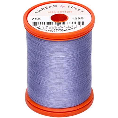 Sulky Hilo Cotton Steel 50wt 660 yardas Hyacinth miniatura 1