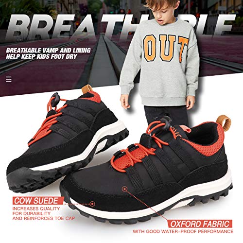 UOVO Boys Sneakers - Boys Hiking Tennis Running Shoes - Kids Waterproof Athletic Outdoor Sneakers - Non-Slip Comfortable (Little/Big Boys)3