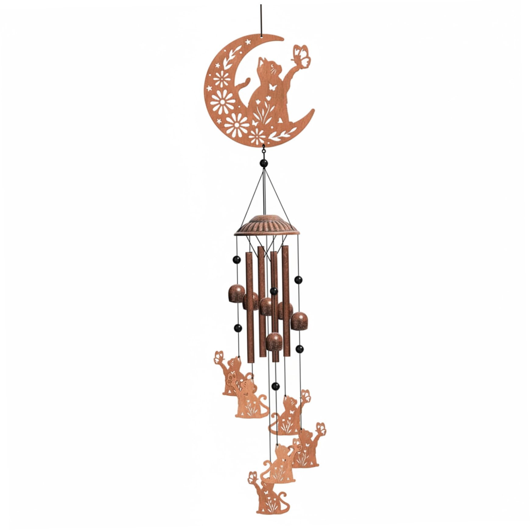 Carillon éolien thématique chat idée cadeau originale déco extérieure
