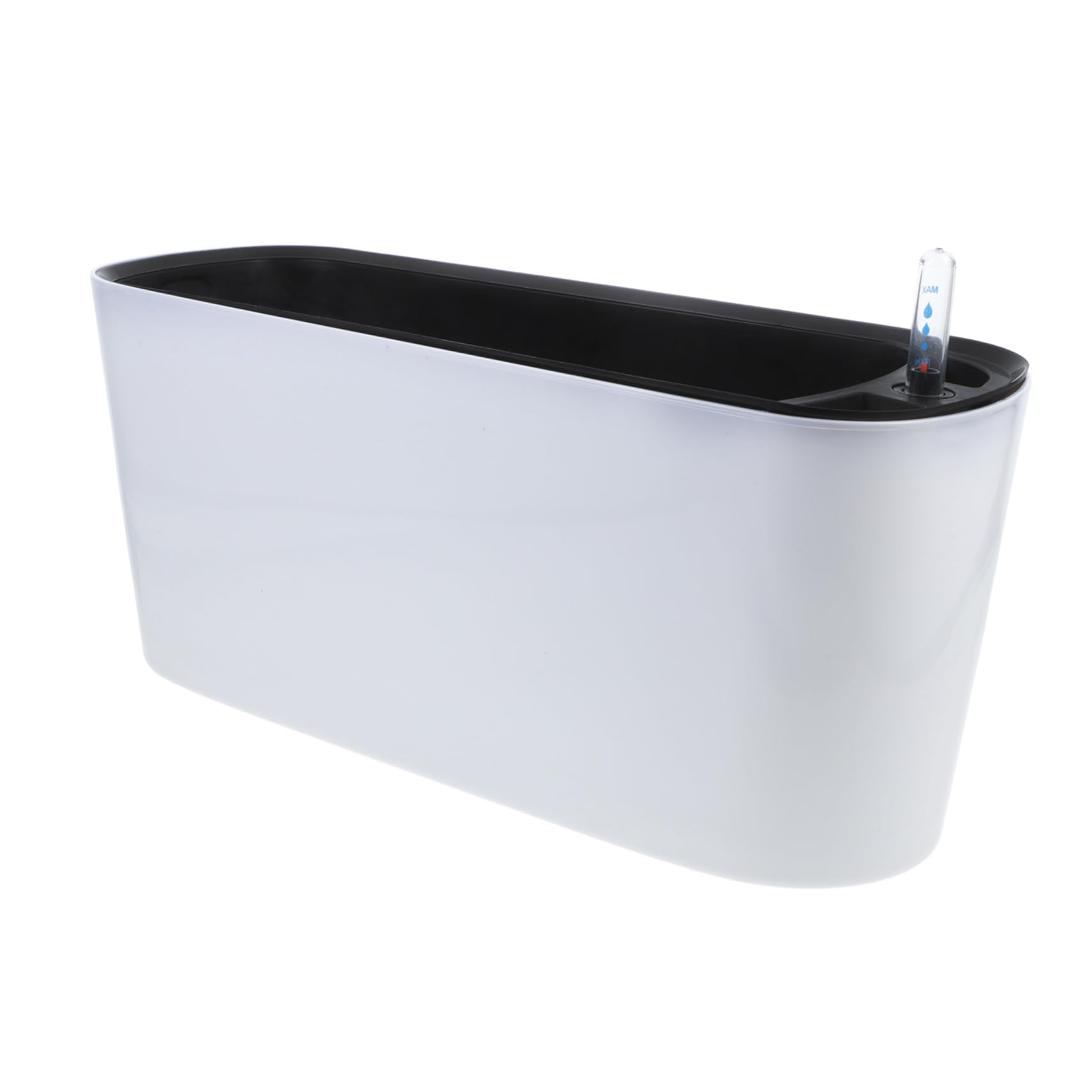 Happyyami Pot de Fleur à Arrosage Automatique Jauge D’Eau, Blanc