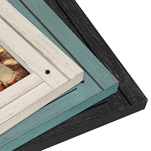 Americanflat 6X8 Picture Frame In Aspen White - Rustic Picture Frame With Textured Engineered Wood, Shatter Resistant Glass, And Easel - Horizontal And Vertical Formats For Wall And Tabletop #TOP5