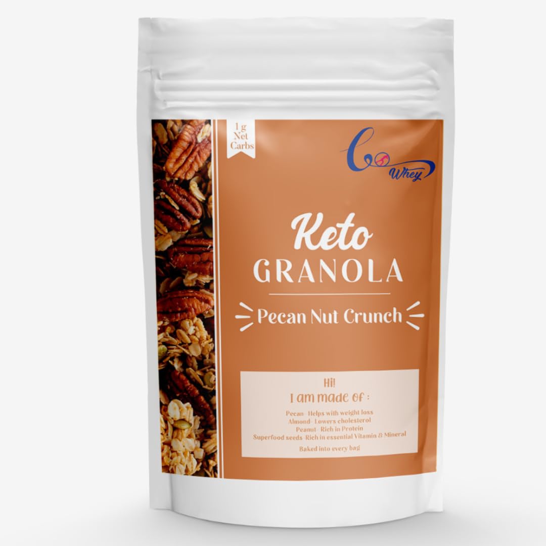 GoWhey - Breakfast Muesli - Keto Granola - Nuts & Seeds - Pecan Nut Crunch - Healthy Snacks with Almond & superfood seeds | Diet Snacks 250g (B09NRVNWZH) Amazon Price History, Amazon Price Tracker