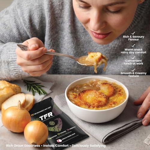 Image of DR HOWARD'S WAY DIET French Onion Replacement Powder for Weight Loss & Weight Management | Savory Onion-Flavored Drink Mix | Low-Calorie Meal Replacement Support | Easy to Mix |Less Than 200 Calories Per Meal Pack of 28 Each 50 Grams