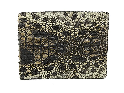 Unique Genuine Crocodile Alligator Skin Leather Man Bifold Wallet