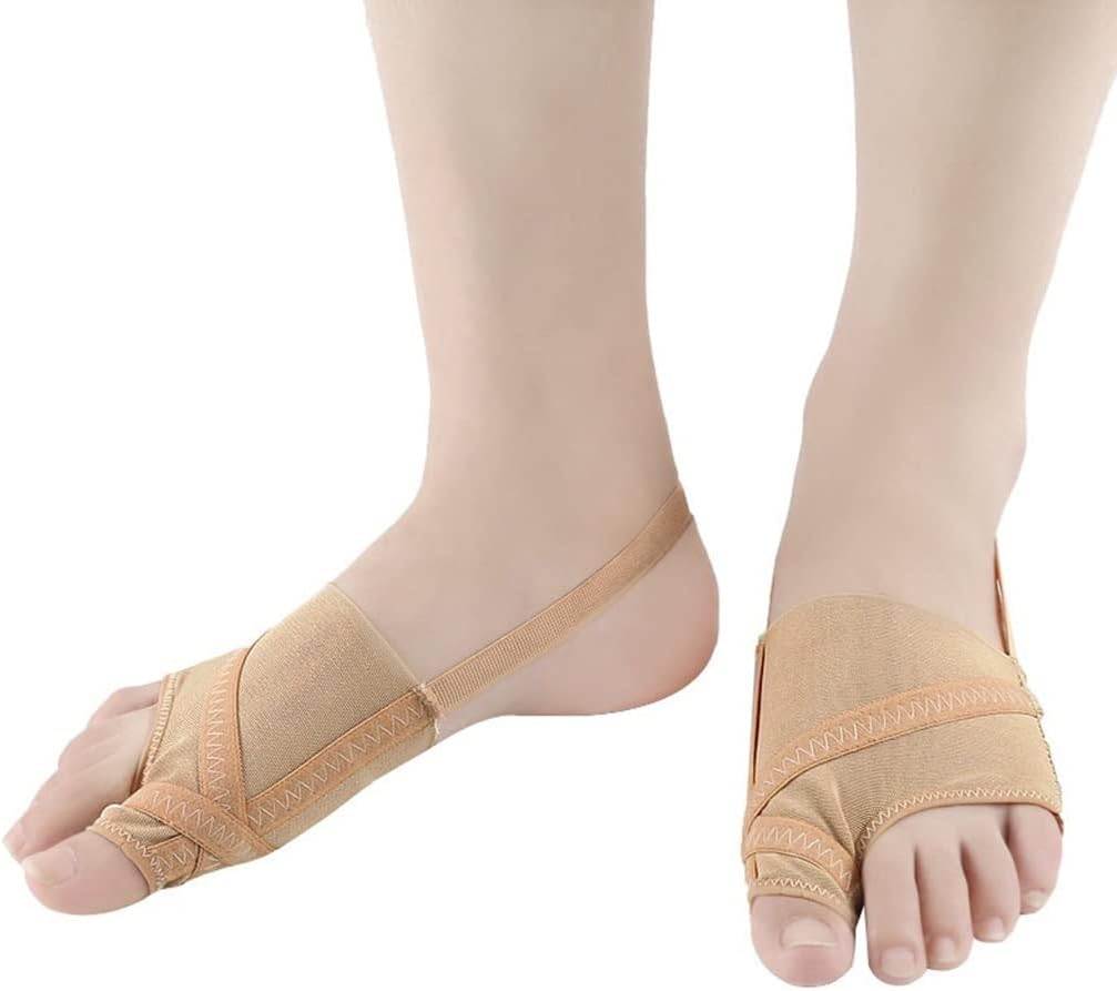 DEAVER Bunion Relief Sleeves with Gel Protector for Bunion Socks Brace Cushions with Elastic Heel Strap and Pain Ease from Bunions, Blisters,Friction