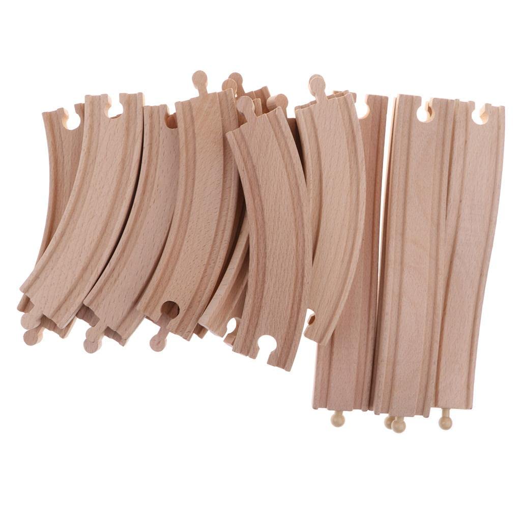 Trenini in Legno Fai da Te con Binari a Spirale E Accessori per La Costruzione di Ferrovie
