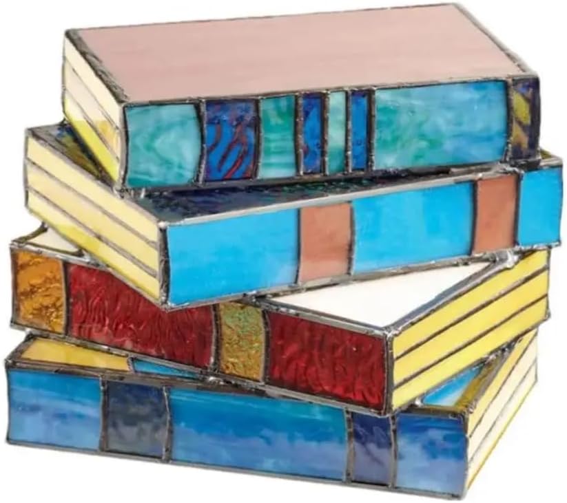 Portable Book Light Novelty Lighting Book Stacking Lantern Folding Book Lamp Resin Book Accessories Night Light Folded Book Art