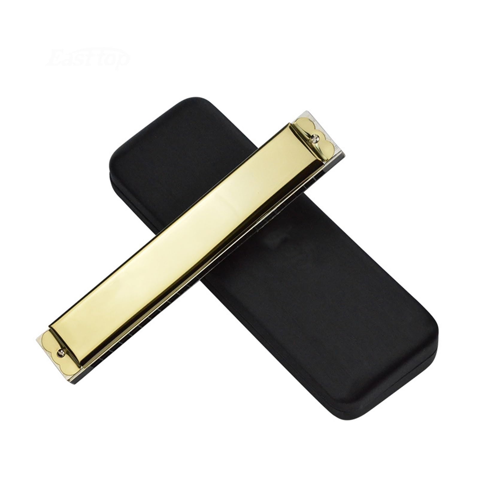 Mundharmonikas Mundharmonika 24 Loch Stresst Erwachsene Anfänger Beim Spielen Von Musikinstrumenten (Color : Gold)