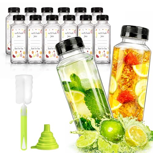 ztarraum 12pcs 12oz Plastic Juice Bottles...