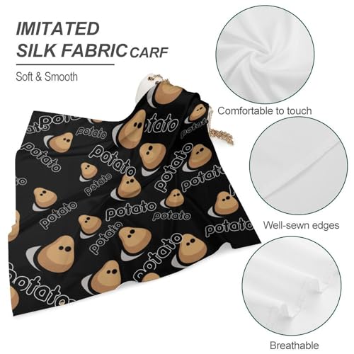 Dat Potato Guy Fashion Square Neck Scarf Head Kerchief Hair Bandana Headscarf for Women4