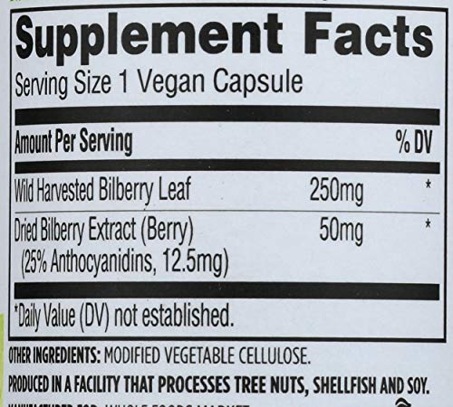 Whole Foods Market, Bilberry - California, 60 Count #TOP3