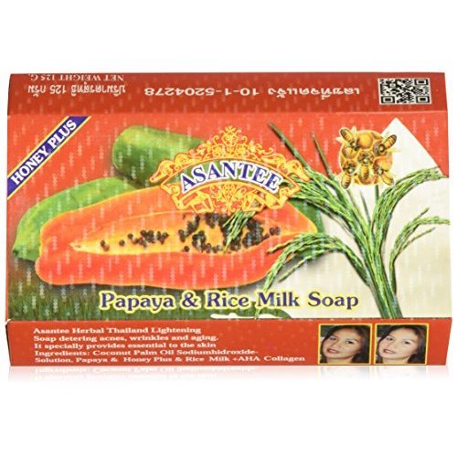 Buy Asantee Thai Papaya & Rice Milk Skin Whitening Soap 135g by Asantee