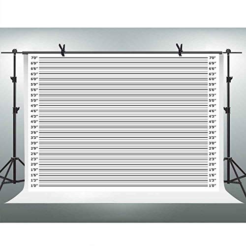 Mugshot Backdrop,Murder Mystery Party Decor for Photography,White 10x7ft