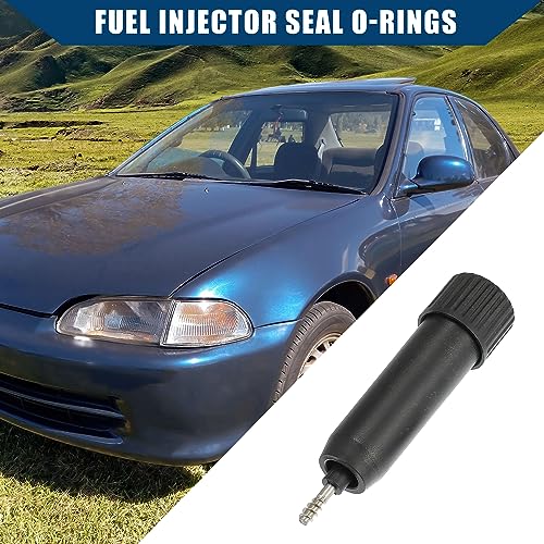Hihaha Fuel Injector Seal O-Ring for Honda Civic 1.5L 1.6L 1992-1995 for Acura TL 2.5L 1995-1996 / Fuel Injector Rubuild Kit/Durable / 1 Set Black