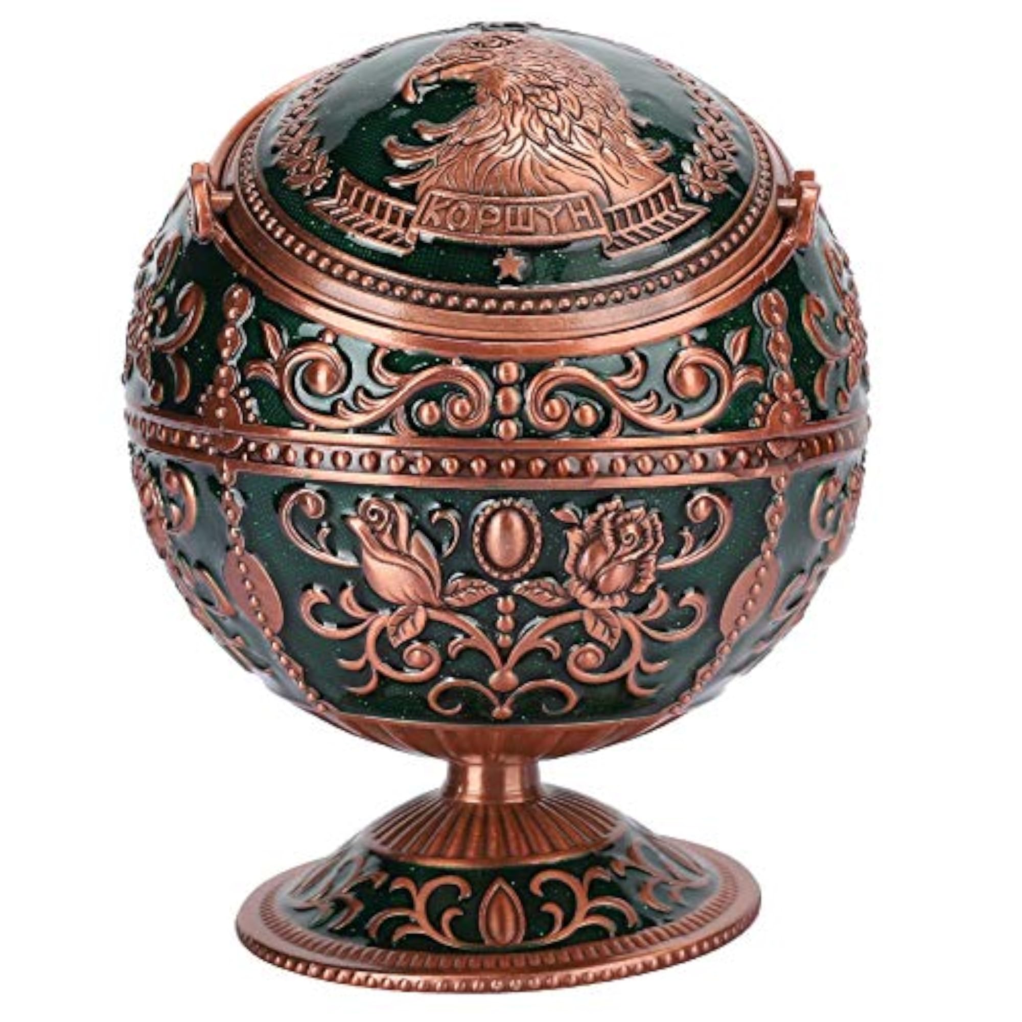 Retro Zinc Alloy Ashtray, Craft Gift for Decoration