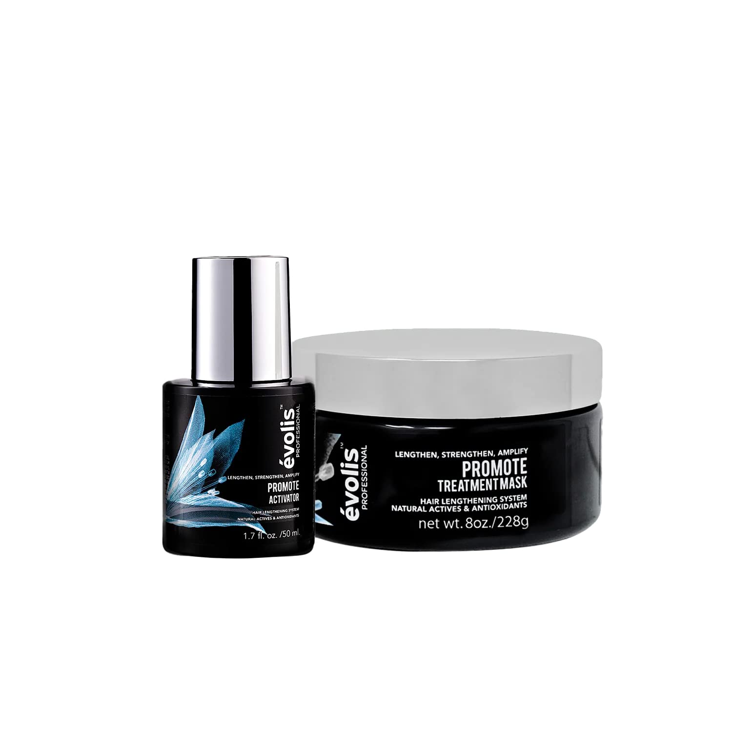 évolis Longer Lengths Duo | Promote Activator Hair Growth Treatment (1.7 fl oz) + Promote Mask - Deep Conditioner for Damaged Hair (8.5 fl oz)