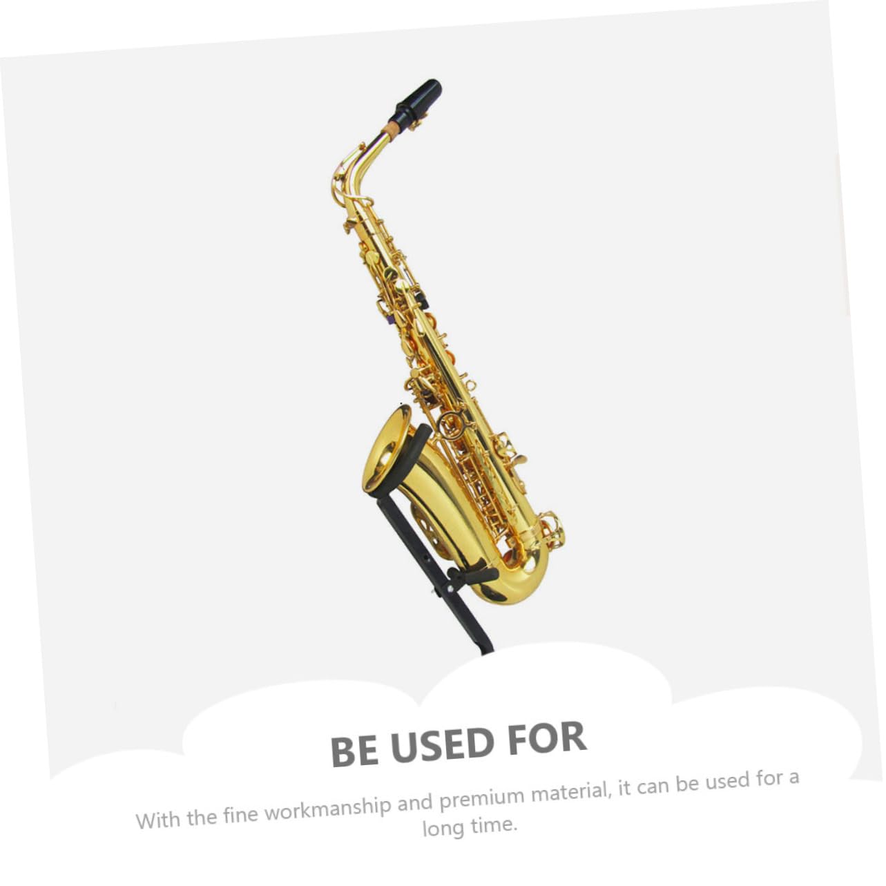 HEMOTON Supporto per Sax Contralto in Ferro Nero Base Antiscivolo | Rack Stabile, Rivestimento in Spugna, Struttura Antiruggine e Poco Deformabile, per Riporre lo Strumento