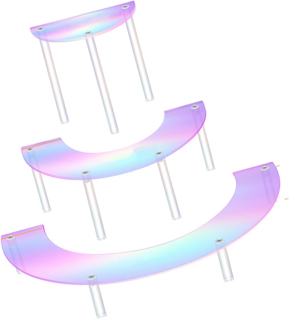 Dessert Presentation Stand 3 Tiers Acrylic Display Risers for Perfumes Cupcake Holder Collectible Figures Organiser Dessert Display Stand