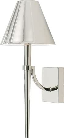 Capital Lighting 645911PN Holden Transitional Tapered Metal Torchiere Wall Sconce, 1-Light 60 Watt, 19" H x 8" W, Polished Nickel