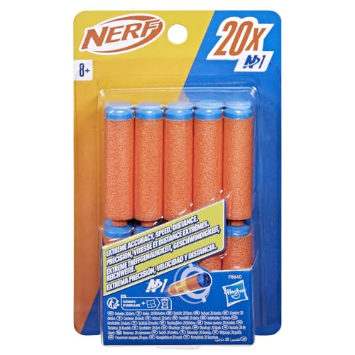Nerf N Series N1 Darts 20x, zusätzliche Darts für High Performance Blaster der Nerf N Serie mit hoher Treffgenauigkeit und Reichweite, für Jungen und Mädchen