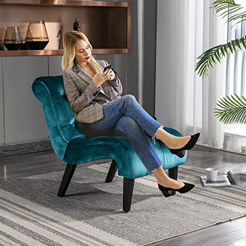 Sillón Lounge Plegable Verde de Terciopelo miniatura 7