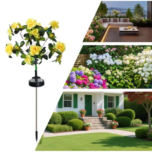 Flores para cementerio y decoración floral conmemorativa exterior con luces LED de colores 4
