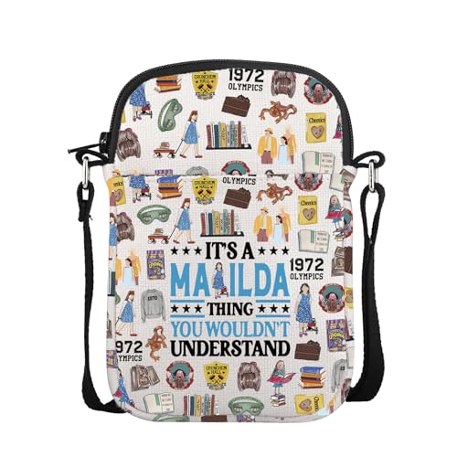 POFULL Broadway Musical Gift Matilda Theatre Lover Gift Matilda Musical Inspired Crossbody Bag, It's a Matild