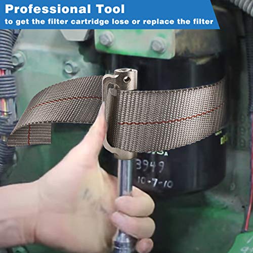 Swelgo Strap Filter Wrench, for Heavy Duty, Objects up to 6-1/2 inches in Diameter, 3-5/8 inches Long Yoke fits into Tight Areas, for Getting The Water Filter Cartridge Lose