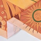 Yugarlibi Sonne Wandteppich Mandala Wandteppich Boho Vintage Blumen Wandbehang Orange Konstellation Wandbehang für Schlafzimmer Wohnzimmer Eingangshalle Hotel 150x130cm