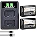 Produktbild NP-FW50 Akku, Pickle Power 2 Stück 1500mAh Batterie mit LED-Dual-Ladegerät für Sony A6000 A6300 A6400 A6500 A5100 ZV-E10L a37 a 7 7R II 7S a7S a7R II Kamera